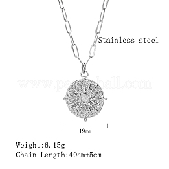 Collane con ciondolo a forma di sole in acciaio inossidabile 304 anti-ossidazione&nbsp;YN2147-2