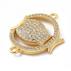 Placcatura in ottone con micro pavé di zirconi cubici trasparenti&nbsp;kk-A234-46G