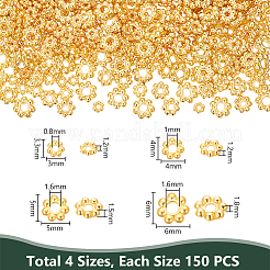 600 pièces 4 styles perles d'espacement en alliage&nbsp;FIND-UN0004-17G