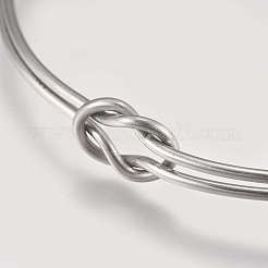 Bracelets manchettes en acier inoxydable 201 résistant au ternissement&nbsp;STAS-K182-18P