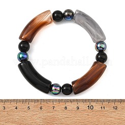 Braccialetti elastici con perline in tubo acrilico opaco&nbsp;BJEW-JB14454