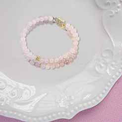 2 filo di perline di quarzo rosa naturale&nbsp;G-GO0001-12