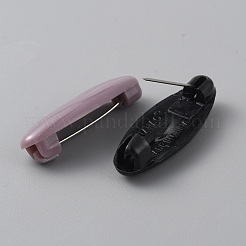8pcs épingles de broche ovales en plastique&nbsp;JEWB-WH0023-51P-03