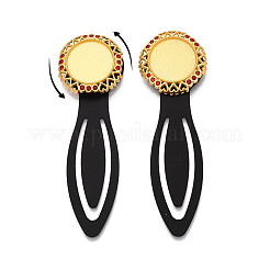 Fassungen für Lesezeichen-Cabochons aus Legierung und Eisen&nbsp;PALLOY-N184-04G