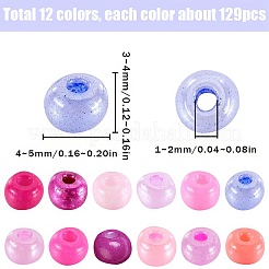 156g 12 Stil Glas Saatperlen&nbsp;SEED-SC0001-33A