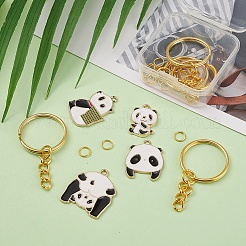 DIY Panda Anhänger Schlüsselanhänger Sets&nbsp;DIY-YW0004-20