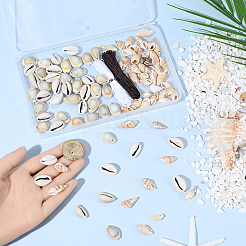 Diy 100 stücke 2 arten natürliche shell anhänger halsketten machen kits&nbsp;DIY-SC0033-11