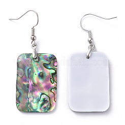 Ohrringe aus Ohrschalen / Paua-Muscheln&nbsp;EJEW-K081-02D