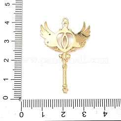 Pendenti in zirconi cubici trasparenti in micro pavè di ottone&nbsp;KK-H526-04A-G