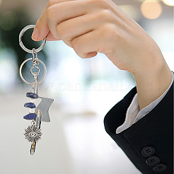 10 ensemble de porte-clés en alliage de style tibétain&nbsp;KEYC-CP0001-30