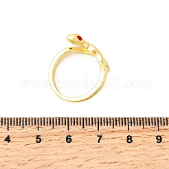 Manschettenringe aus Messing und Emaille für Damen&nbsp;RJEW-F188-04G-02