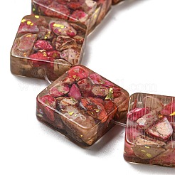 Diaspro imperiale naturale tinto con fili di perline di resina&nbsp;G-G083-C03-01