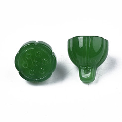 Imitation breloques de verre de jade&nbsp;X-GLAA-S054-24B