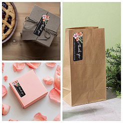 Geschenkanhänger aus Papier mit Blumenmuster&nbsp;DIY-C011-02B