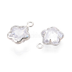 Pendentifs en zircone cubique clair en laiton&nbsp;ZIRC-T017-02P