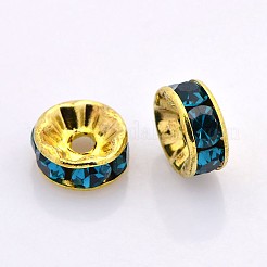 Perline distanziatori strass in ottone&nbsp;RB-A014-Z5mm-06G-NF