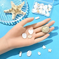 30 stücke 6 arten natürliche süßwasser shell anhänger sets&nbsp;SHEL-YW0001-11