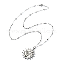 Collier pendentif en acier inoxydable 304 anti-ternissement pour filles et femmes&nbsp;NJEW-JN04280-02