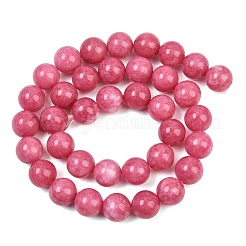 Gefärbt natürlichen weißen Jade Perlen Stränge&nbsp;GG-CBAD029-A10-10mm