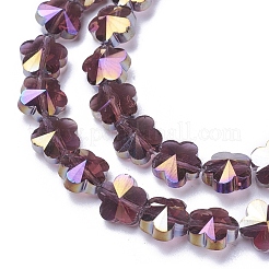 Chapelets de perles en verre électroplaqué&nbsp;EGLA-J148-A-AB