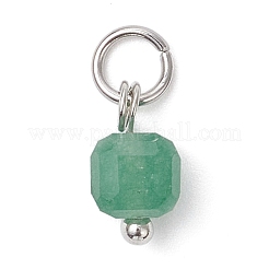 100 Stück 10 Stile Naturstein facettierte Würfel Charms&nbsp;PALLOY-JF04520-01