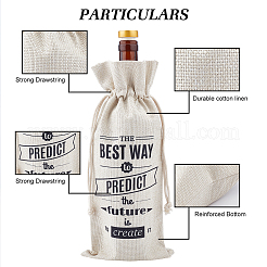 Sacchetti di imballaggio del vino in tela di iuta&nbsp;ABAG-WH0005-72D