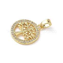 Pendentifs avec zircon cubiques à micro-pavés en laiton&nbsp;KK-S337-06G-A