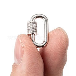 Messing Micro Pave Zirkonia Schraube Karabiner Schloss Charms&nbsp;X-ZIRC-G160-22P