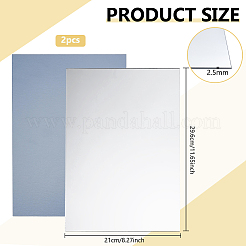 2 hoja de lámina acrílica rectangular&nbsp;AJEW-BC0011-38A