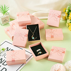 12 set di scatole regalo per gioielli in carta stampata con fiocco&nbsp;CBOX-TA0001-14A