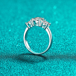 Anelli in argento sterling rodiato 925 pavé 7a con zirconi cubici&nbsp;WG3C802-23