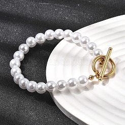 Braccialetti di perle di plastica per le donne&nbsp;BJEW-L716-02G