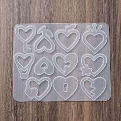 Orecchini pendenti a cuore stampo in silicone fai da te&nbsp;DIY-Q033-06C