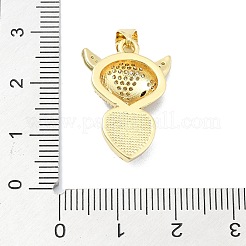 Pendenti in zirconi cubici trasparenti in micro pavè di ottone&nbsp;KK-A221-14B-G