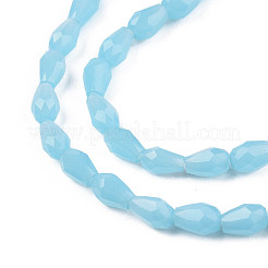 Abalorios de vidrio jade de imitación hebras&nbsp;GLAA-N052-02