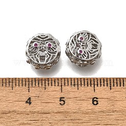 Messing Micro Pavé Magenta Zirkonia Perlen&nbsp;KK-M318-44P-02