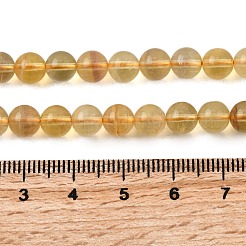 Natürliche gelbe Fluorit Perlen Stränge&nbsp;G-F799-B03-6mm