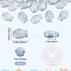 Kit fai da te per realizzare braccialetti elastici a forma di pesce&nbsp;DIY-SC0020-13B