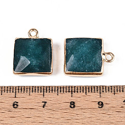 Gefärbte natürliche weiße Jade-Facettenanhänger&nbsp;G-T139-95I