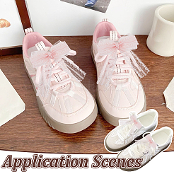 Schuhschmuck aus Spitze mit Schleife&nbsp;FIND-WH0126-646B