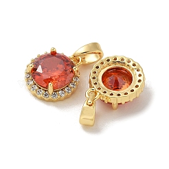 Pendentifs en laiton avec micro pavé de zircone cubique&nbsp;KK-R210-19G
