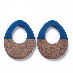 Colgantes de resina opaca y madera de nogal&nbsp;RESI-T035-37B
