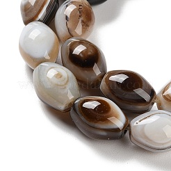Brins de perles d'agate pour les yeux naturels&nbsp;G-NH0019-D03-02