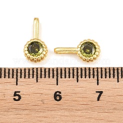 Messing ebnen Zirkonia Charms&nbsp;KK-K340-45G-03
