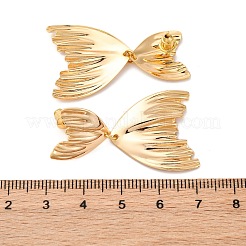 Orecchini a perno a spina di pesce in ottone&nbsp;EJEW-R014-08G