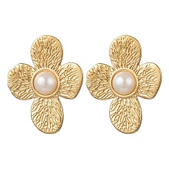 Orecchini a bottone in acciaio inossidabile 304 con fiore di San Valentino&nbsp;EJEW-JE06950