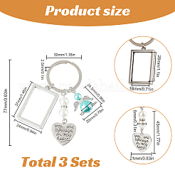 Hochzeitsstrauß-Fotoanhänger aus Legierung und Glas&nbsp;DIY-SC0025-62B