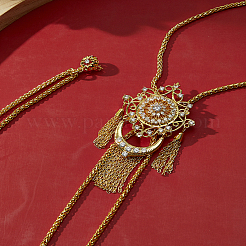 Elegante Messing-Halsketten und Broschen mit Blumenmotiv&nbsp;OD2004