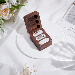 1 caja de regalo para joyería de madera de nogal con 3 ranuras y tapa magnética.&nbsp;CON-PH0003-16A