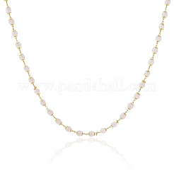 Handgefertigte facettierte Unterlegscheibe-Perlenketten aus Glas&nbsp;CHC-CJ0001-73